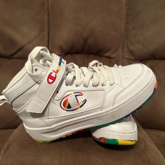 Champion Shoes - Champion Women’s White Sneakers with Multicolor Accents